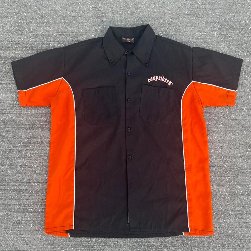 Y2K Easyriders Hard Core Biker Mechanic Work Shirt